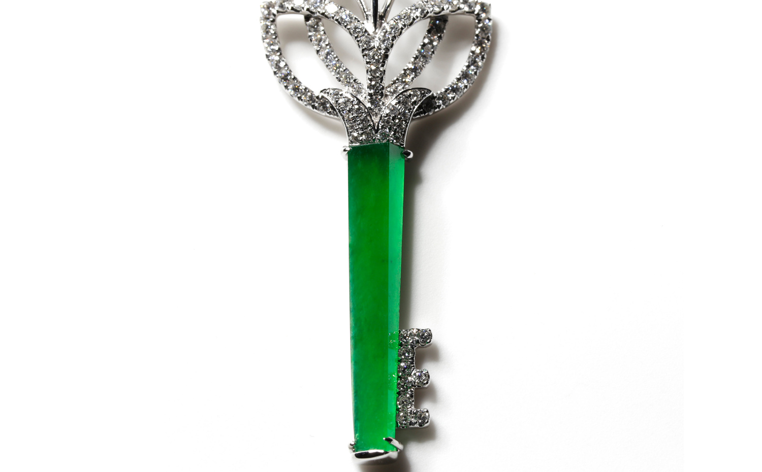 Queen's Jewellery Jadeite Key Pendent - Lotus