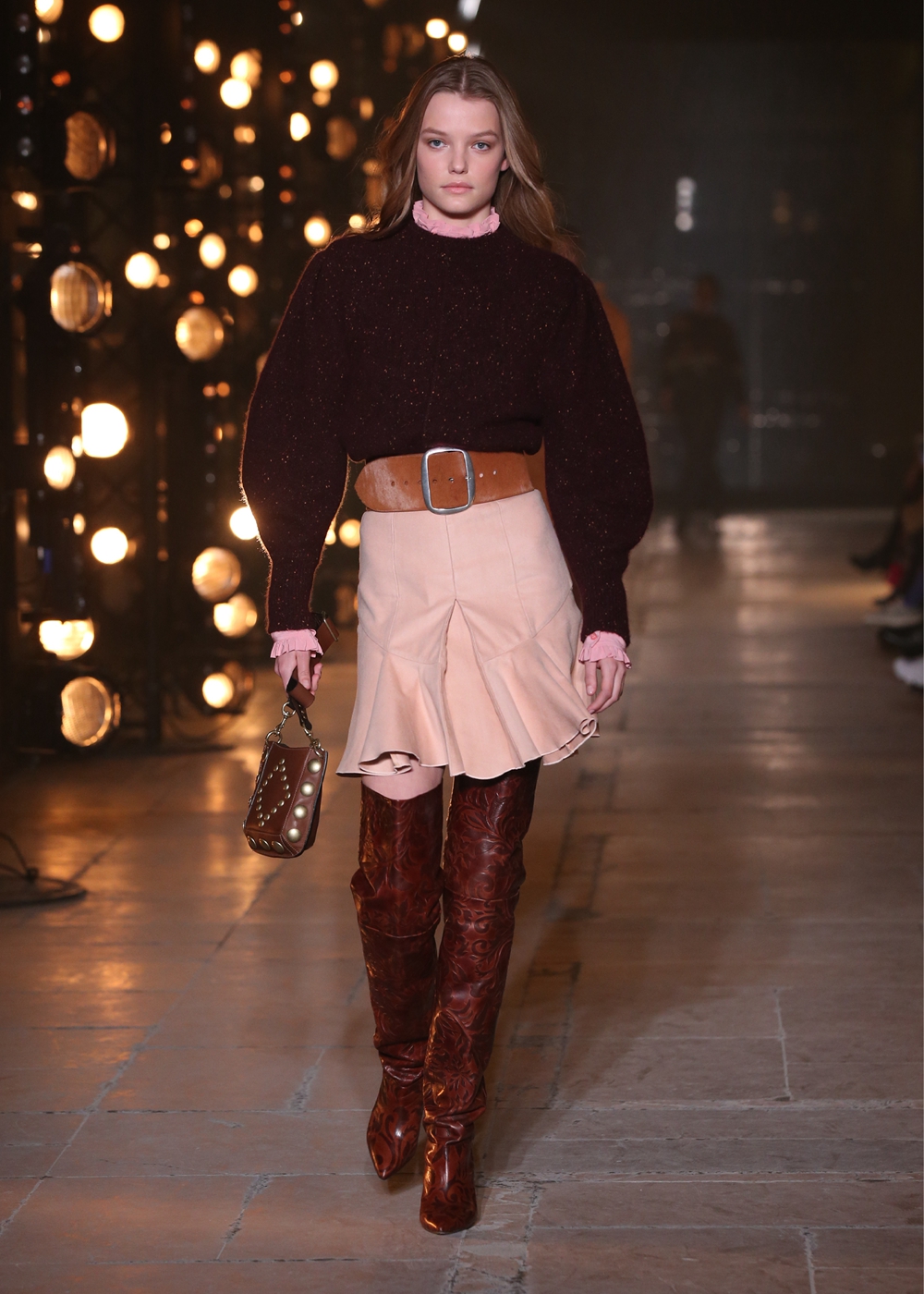 Elaya Burgundy Puff Sleeves Pullover Elaya Burgundy Puff Sleeves Pullover