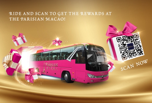 Ride and Scan to get the rewards at The Parisian Macao