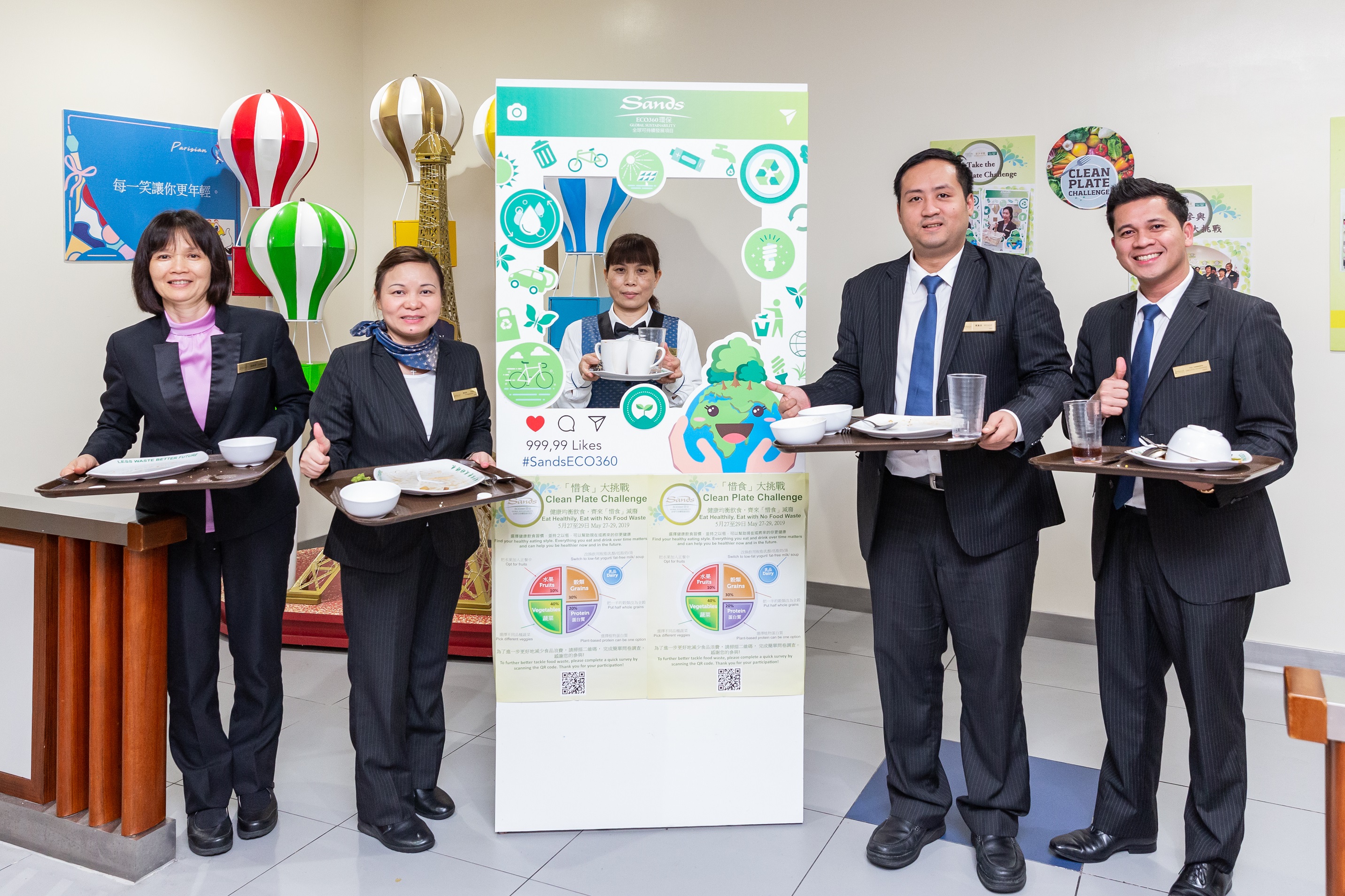 ands China team members take the Clean Plate Challenge