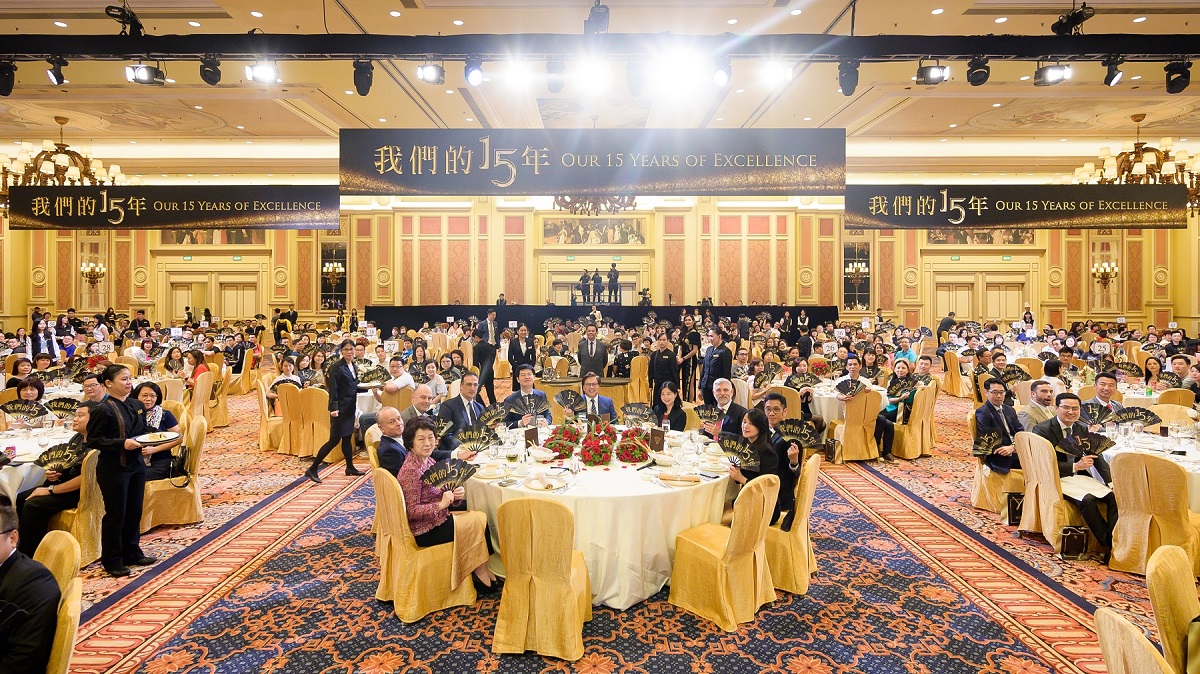 celebrations honouring their 15-year anniversaries with the Sands China